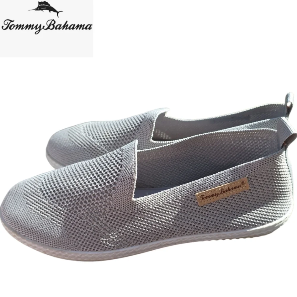 TOMMY BAHAMA Loafer Women’s 7.5 Gray Sunset Mesh Slip On Casual Shoe